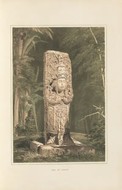 Idol at Copan av Frederick Catherwood