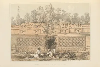 Ornament over the gateway of the great Teocallis Uxmal av Frederick Catherwood