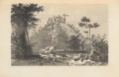 Teocallis at Chichen Itza av Frederick Catherwood