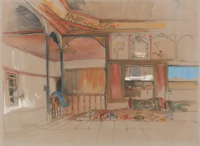 Interieur eines orientalischen Hauses von John Frederick Lewis