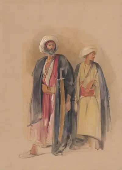 Scheich Hussein von Gebel Tor und sein Sohn von John Frederick Lewis