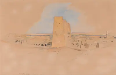 Der Tempel von Edfu, Oberägypten von John Frederick Lewis