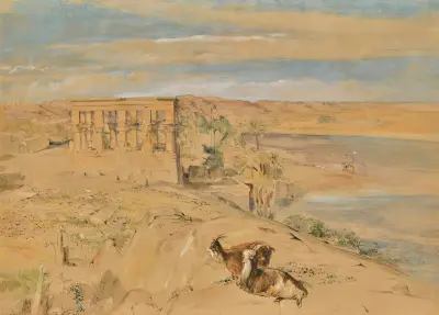 Der hypäthrale Tempel auf Philae, Oberägypten von John Frederick Lewis