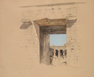 Der Tempel von Edfu; Das Tor des Pylons von John Frederick Lewis