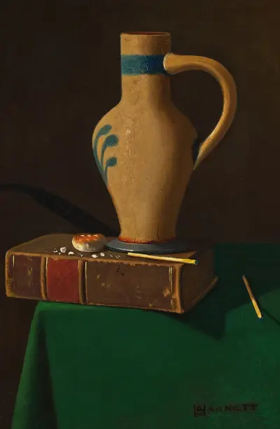 Still Life with Jug on a Book, John Frederick Peto
