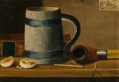 Still Life with Mug and Pipe, John Frederick Peto