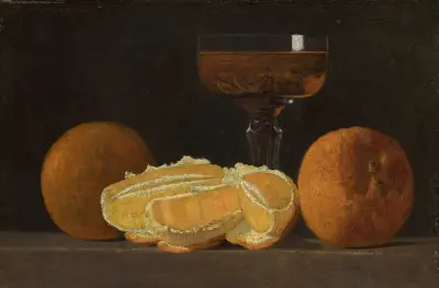 Still Life with Oranges and Goblet of Wine, John Frederick Peto