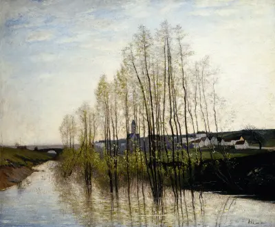 Flodlandskap, Champagne av Carl Fredrik Hill