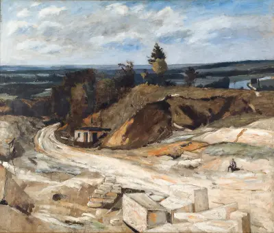 Stenbrott vid floden Oise II av Carl Fredrik Hill