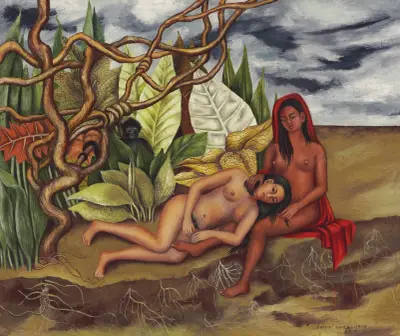 Dos desnudos en el bosque (La tierra misma) av Frida Kahlo