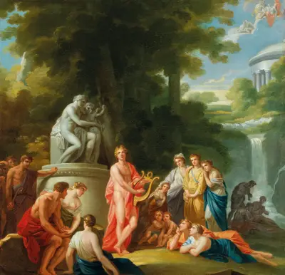 Apollo unter den Hirten, eine ‚Studie‘ für das ehemalige Burgtheater, Wien von Heinrich Friedrich Füger