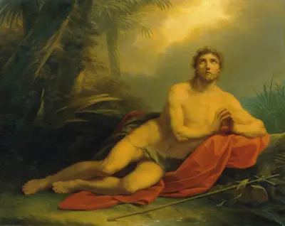 Johannes in der Wüste von Heinrich Friedrich Füger