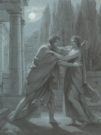 Lais überrascht Aristipp von Heinrich Friedrich Füger