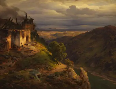 Landscape av Karl Friedrich Lessing