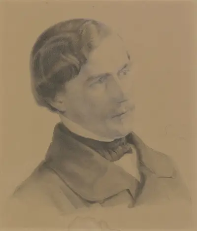 Selbstbildnis des Künstlers av Karl Friedrich Lessing