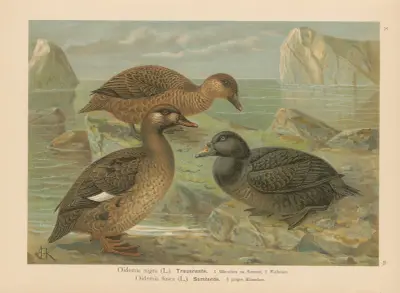 Oidemia nigra, Oidemia fusca von Johann Friedrich Naumann