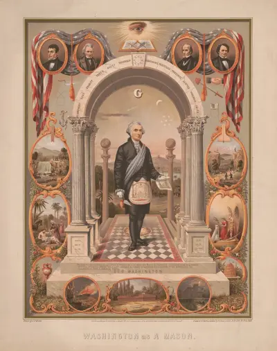 Washington jako mason, 1867 – Nr. 2, James Fuller Queen