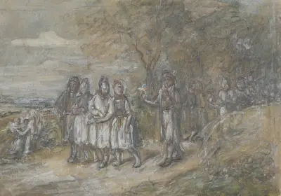 Hescy wiejscy młodzieńcy, Jakob Fürchtegott Dielmann