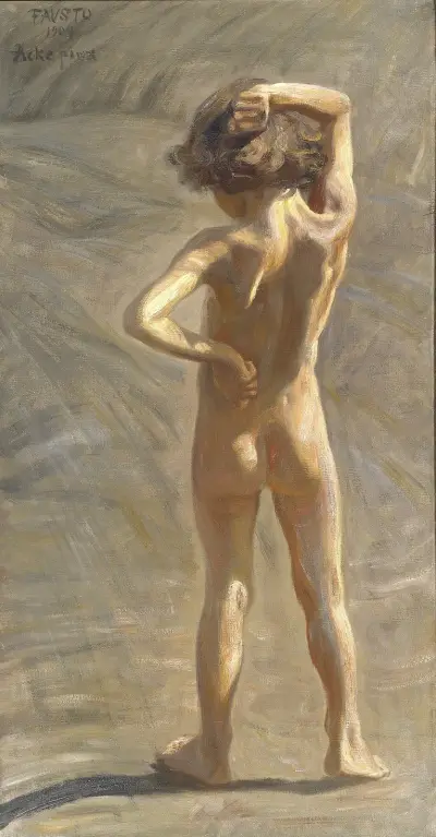 Fausto. Study of a Nude Boy, J.A.G. Acke