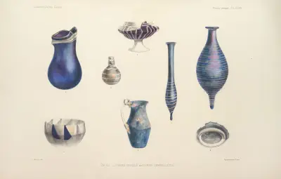 Collection Julien Gréau. Verrerie antique, émaillerie et poterie appartenant à M. John Pierpont Morgan Pl.48 av G. Massias