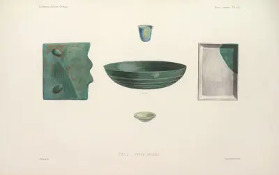 Collection Julien Gréau. Verrerie antique, émaillerie et poterie appartenant à M. John Pierpont Morgan Pl.43 av G. Massias