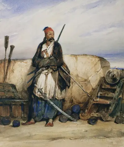 A Turkish Gunner von Alexandre-Gabriel Decamps