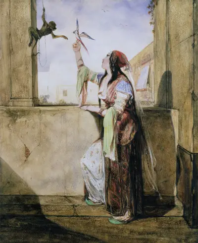 An Odalisque von Alexandre-Gabriel Decamps