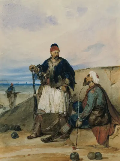 Eastern Soldiers von Alexandre-Gabriel Decamps