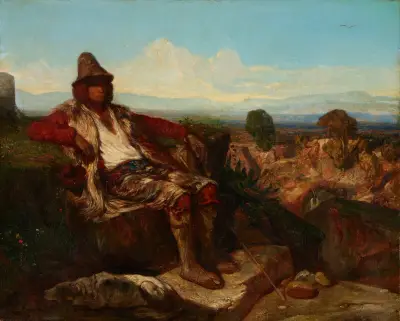 Goatherd of the Abruzzi av Alexandre-Gabriel Decamps