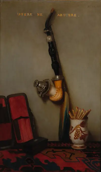 Still Life with Pipe and Matches von Alexandre-Gabriel Decamps
