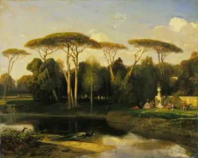 The Villa Doria Pamphilj, Rome von Alexandre-Gabriel Decamps