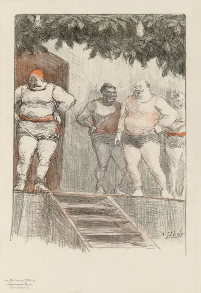 Lutteurs de foire av Henri-Gabriel Ibels