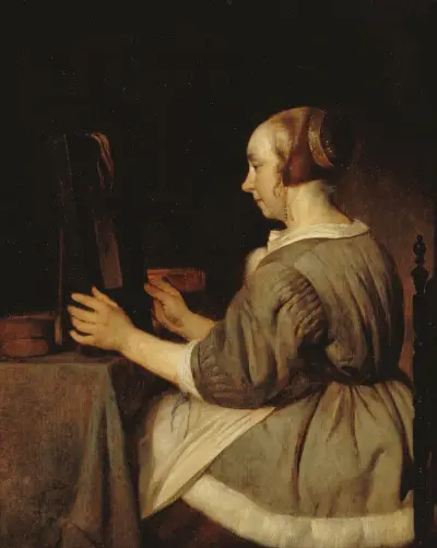 Femme au miroir, Gabriel Metsu