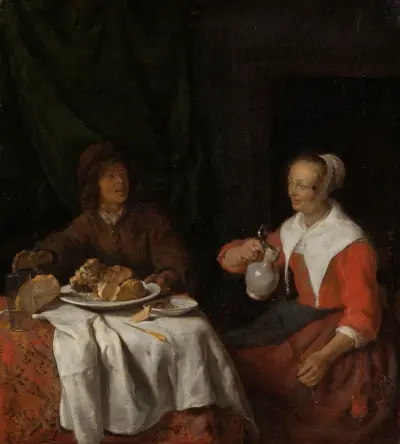 Man and Woman at a Meal, Gabriel Metsu
