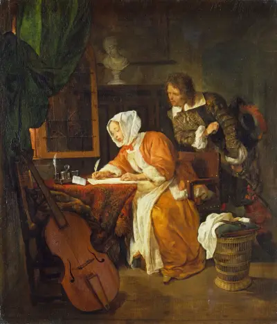 The Letter Writer Surprised, Gabriel Metsu