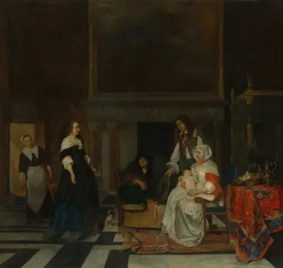 The Visit to the Nursery, Gabriel Metsu