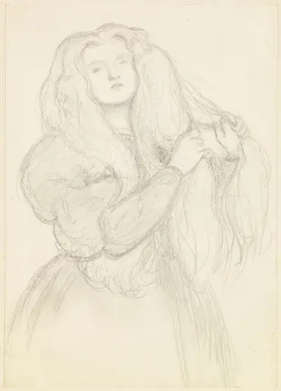 Portrait of Annie Miller av Dante Gabriel Rossetti