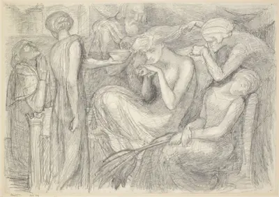 The Death of Lady Macbeth – Compositional Study von Dante Gabriel Rossetti
