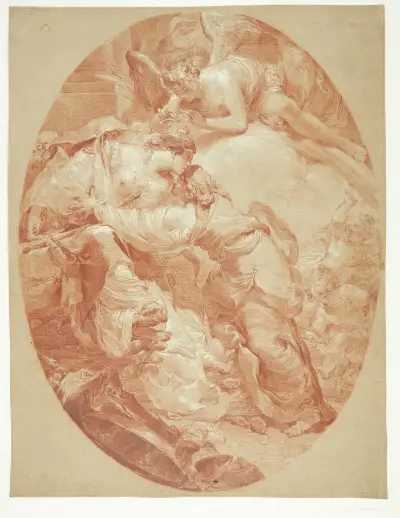 Śmierć Dydony – Kompozycja owalna, Gaetano Gandolfi