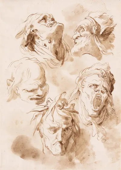 Pięć groteskowych głów – nr 1, Gaetano Gandolfi