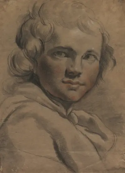 Głowa młodego mężczyzny (recto), Gaetano Gandolfi