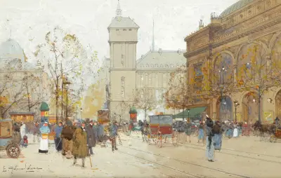 La Place Du Chatelet, Eugène Galien-Laloue