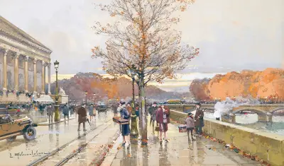 Národní shromáždění a Pont de la Concorde, Eugène Galien-Laloue