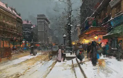 Porte Saint-Denis, Paříž, Eugène Galien-Laloue