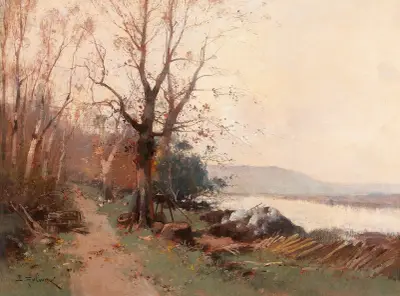Krajina s řekou, Eugène Galien-Laloue