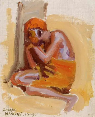 An African Resting, 1909 av Akseli Gallen-Kallela