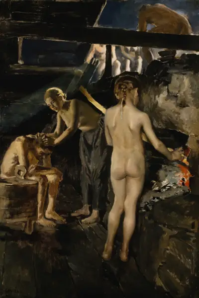 In the Sauna av Akseli Gallen-Kallela