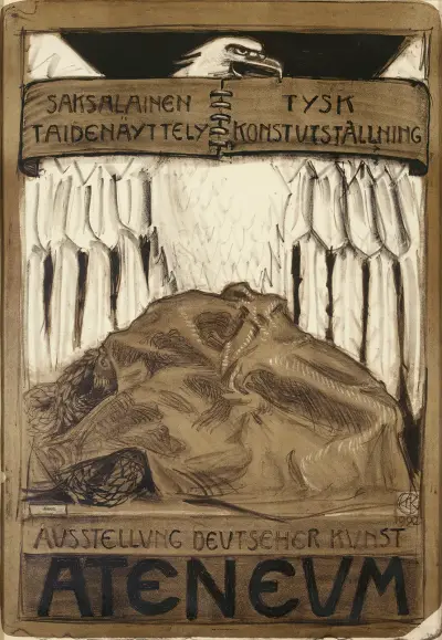 Juliste Saksalaiseen taidenäyttelyyn Ateneumissa 1922 av Akseli Gallen-Kallela
