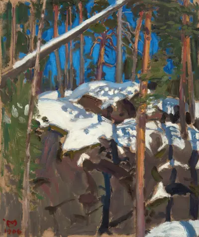 Spring Sun At Konginkangas av Akseli Gallen-Kallela