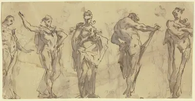 Five statues, Gaspare Diziani